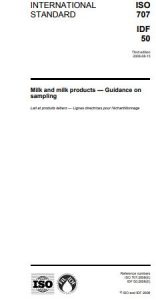 cover dokumen standar ISO 707 sampel produk susu