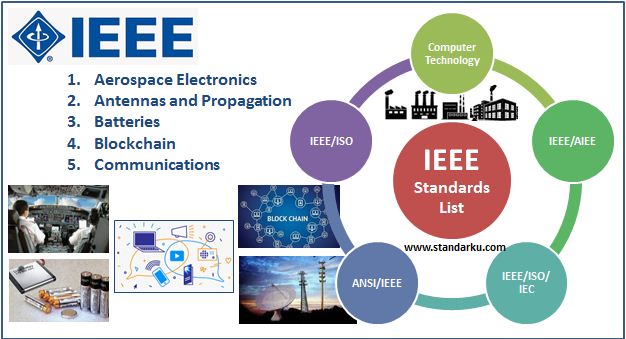 Daftar Standar IEEE Aerospace Electronics, Antennas, Propagation, Batteries, Blockchain, Communications