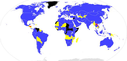 peta negara anggota ISO di dunia